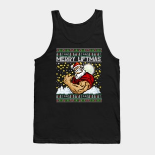 Merry Liftmas TShirt Ugly Christmas Sweater Gym Workout Tank Top